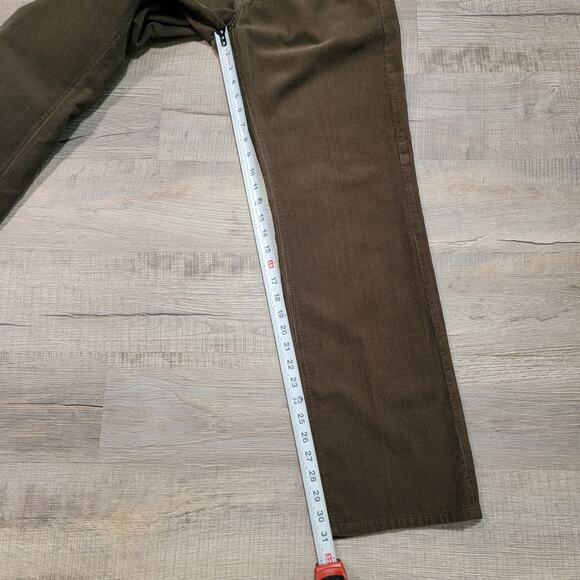 AG Adriano Goldschmied Mens Protege Corduroy Pants Size 31x31 Olive Green Jeans - Picture 8 of 9